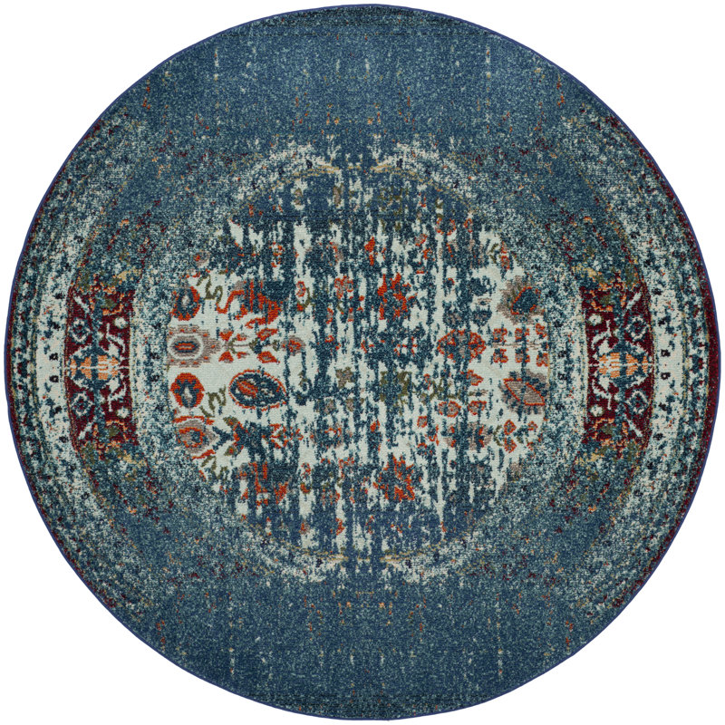 Tapis abstrait Amico Performance, Rond 6 pi 7 po