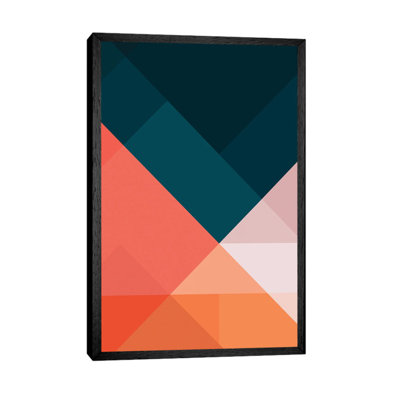 Geometric XVIIVIII - Print on Canvas, Black Framed, 152.5 cm H x 101.5 cm W
