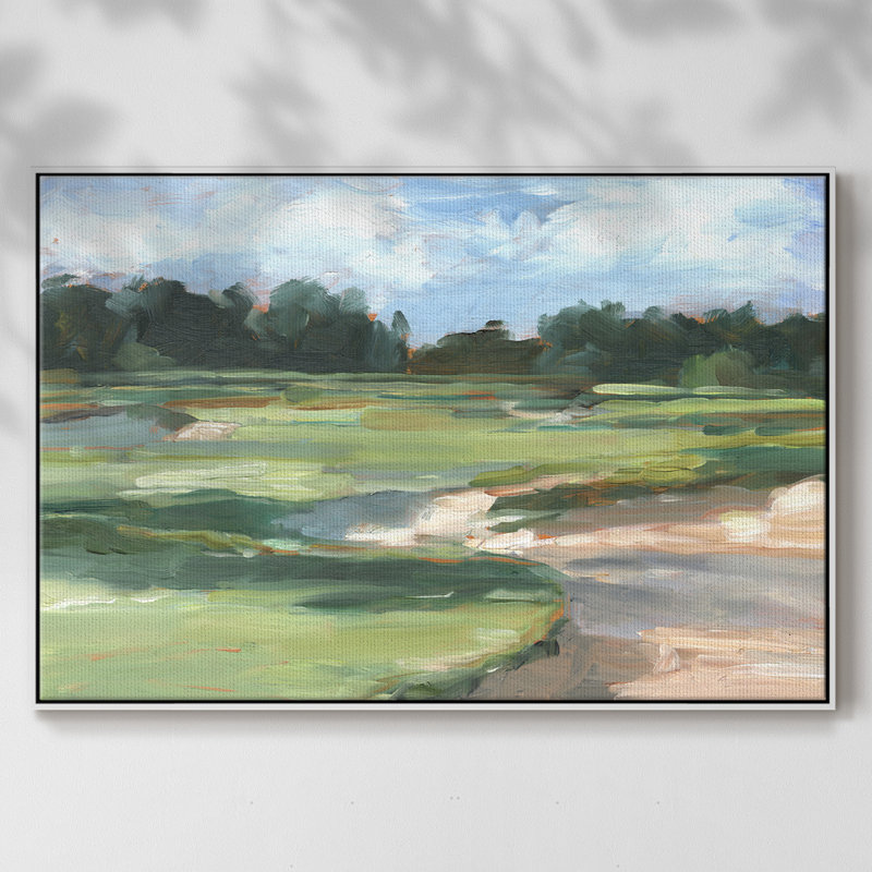 Golf Course Study II, reproduction d'art sur toile, Blanc, H 25 po x l 37 po