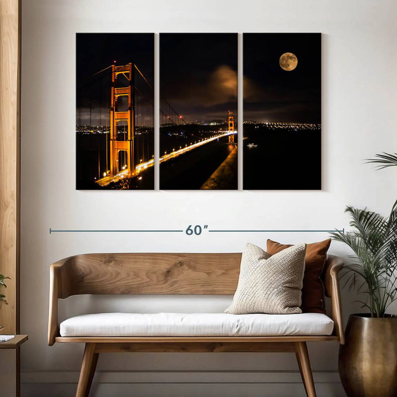 Lilie Golden Gate Bridge Night Glow, H 32 po x l 50 po