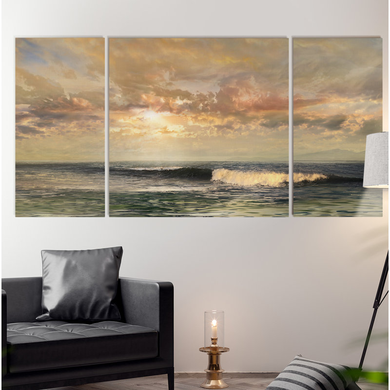 " Serenity Beach " 3 - Pieces, 24" H x 48" W x 1.5" D