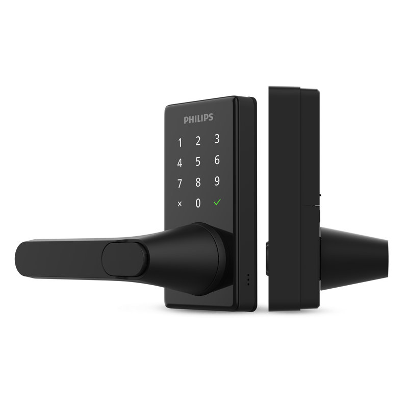 Combinaison de serrure à pêne dormant intelligent Philips Wi-Fi, Noir mat
