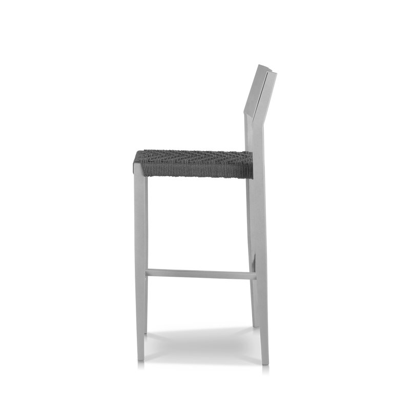Belmont Outdoor Bar Stool, Silver