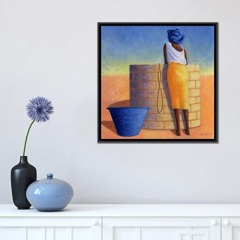 «Well Woman», reproduction sur toile, H 18 po x l 18 po x P 1,5 po, Toile avec cadre noir, Pas de tapis