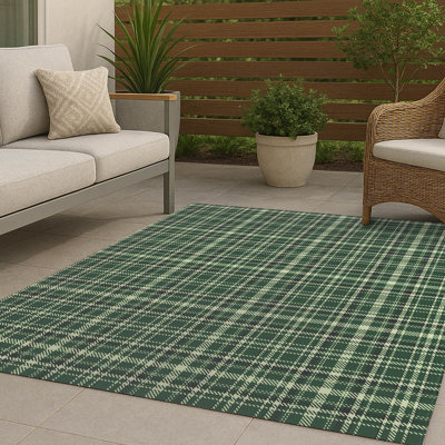 Tapis d'extérieur antidérapant Rocky Tartan