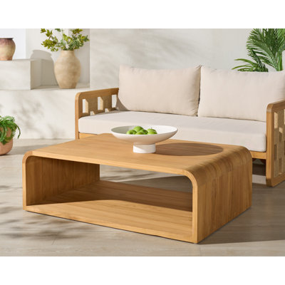 Table basse d'extérieur en teck Neruda Cove