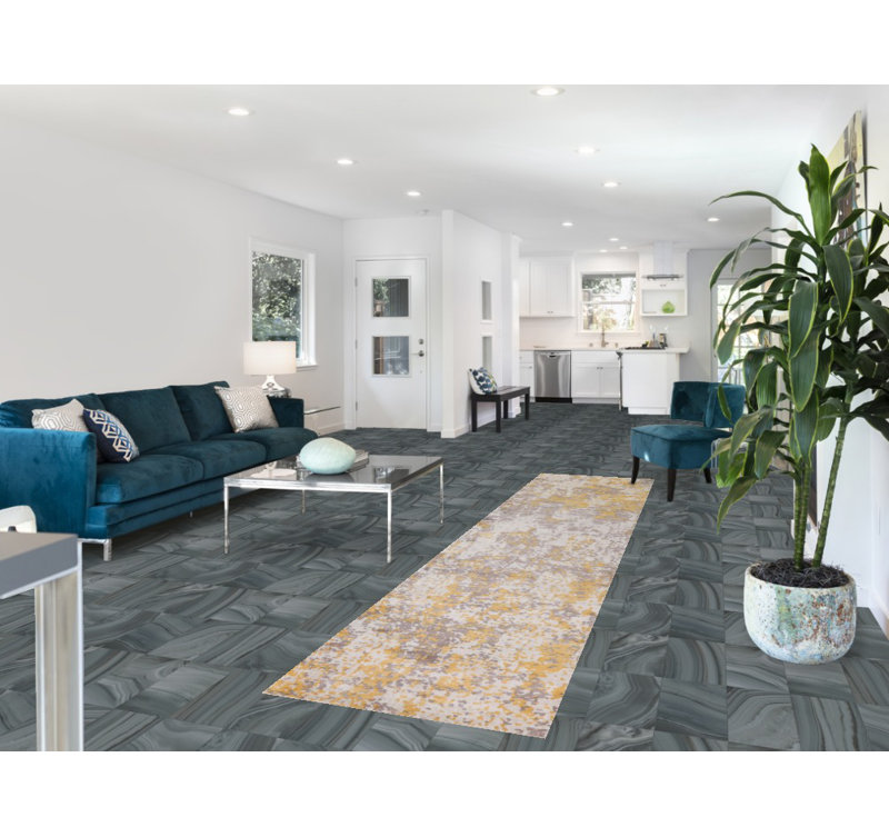 Tapis de couloir abstrait 3 x 12