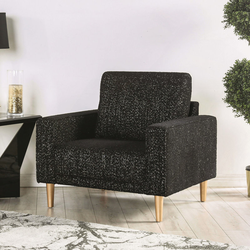 Fauteuil à garniture en mousse haute densité, Noir