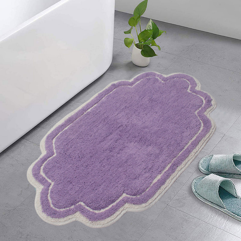 Tapis pour salle de bain Dobrinka, Mauve, 21 po x 34 po (rectangulaire)
