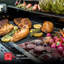 Barbecue au propane de luxe à 6 brûleurs en ardoise avec brûleur latéral en céramique et ensemble de rôtisserie Nexgrill