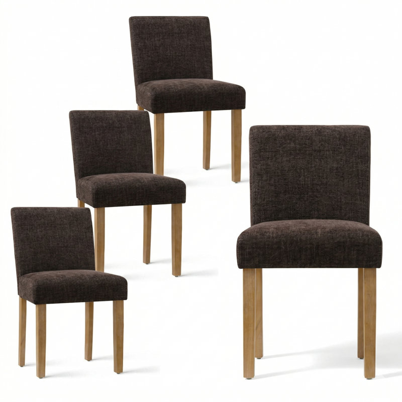 Chaise en lin 18,5 po Encline, Brun