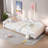 Daybed Upholstered Elegant Daybed With Cloud-shaped Backrest And Two Armrests-905381156