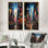 New York City Time Square Lights I - ensemble de 2 reproductions d'art mural New York City