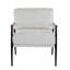 Chaise d'appoint de style moderne 27,56 po avec coussins moelleux, structure en métal minimaliste et accoudoirs en bois