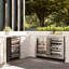 ZLINE Edition 24" Touchstone Fridge w/ DuraSnow Glass Door & Gold Handle-1980307904