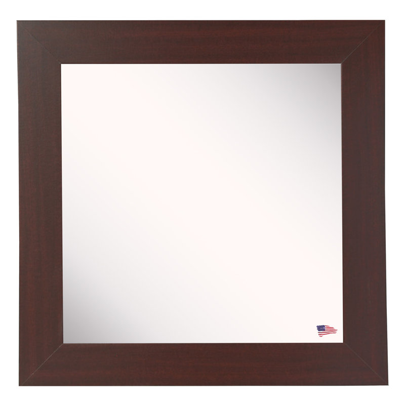 Solid Wood Frame Mirror, Dark Mahogany