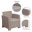 Chaise en imitation rotin avec coussin toutes saisons Alderman-380436605