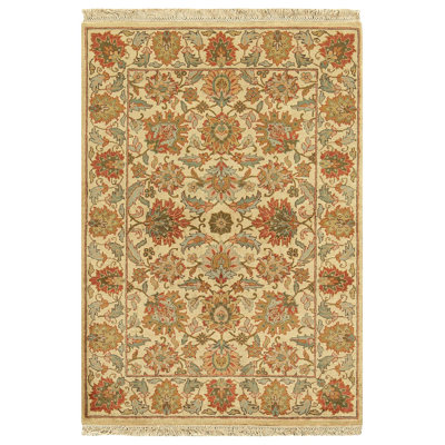 Tapis crème de haute qualité noué à la main