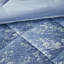 Édredon simple / simple en velours TG - Pervenche bleue avec dessus en losange, édredon, 2 taies décoratives, 1 coussin, lavable de luxe, machine-116011171-116011176