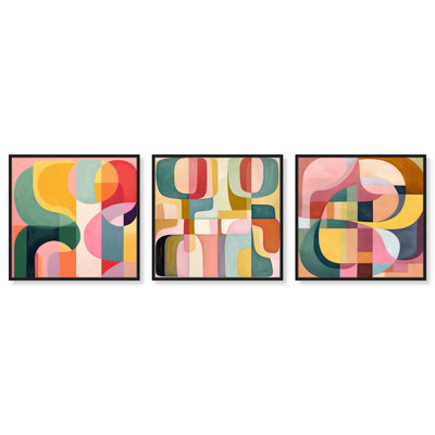 Oliver Gal Palm Springs Scenes Set Abstract - High-Gloss Gel Framed Canvas Art