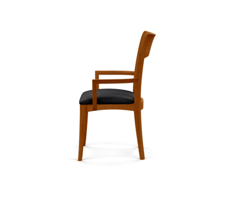 Ingrid Upholstered Arm Chair, Autumn Cherry, Microseude Onyx