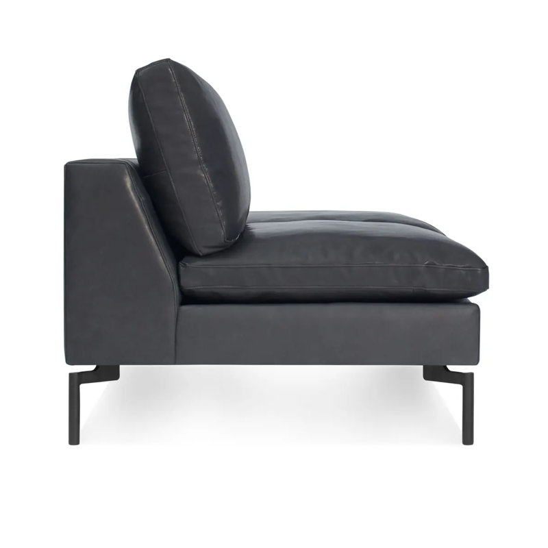 New Standard Loveseat, Maharam Meld in Panda Polyester Blend, Black