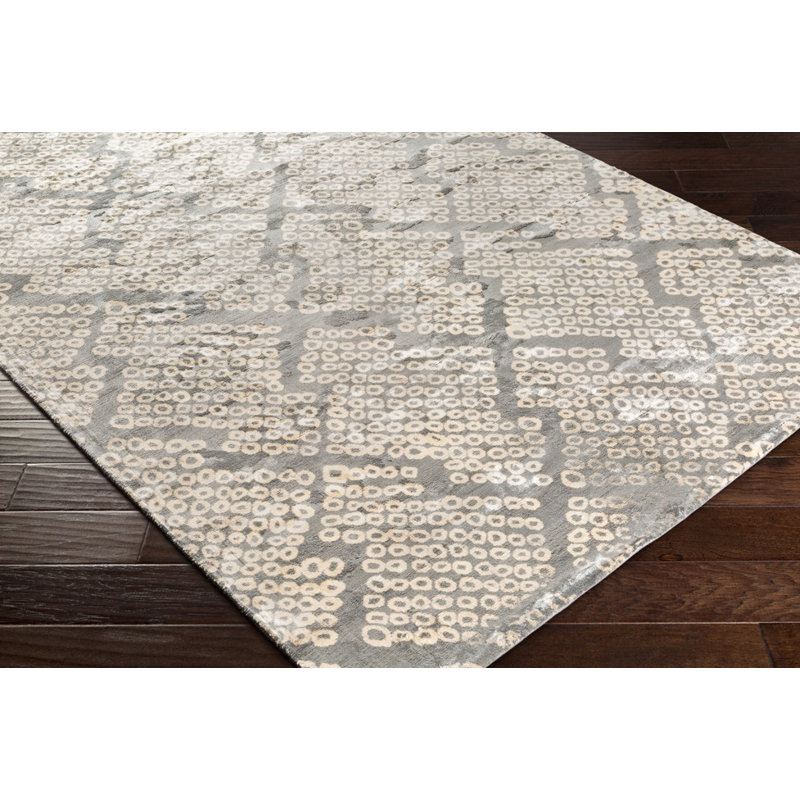 Villa Court Viscose Geometric Indoor Rug, Runner 2'6" x 8'