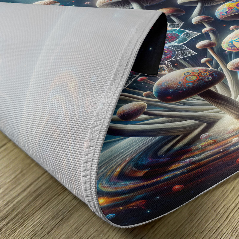 Polyester Dark Blue Multicolor Rectangle Placemat