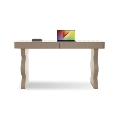 Bureau rectangulaire en bois manufacturé avec tiroirs Crystal Crystal