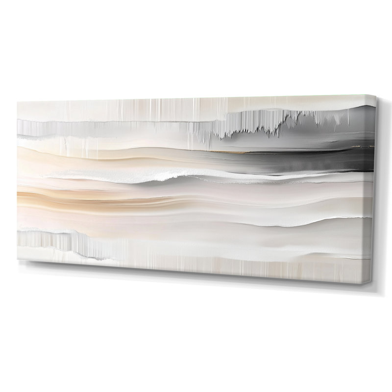 Blanc blanc et gris Rebecca III - impressions encadrées minimalistes, décoration murale moderne, Toile tendue