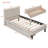 Upholstered Platform Bed with 2 Drawers-2054944444
