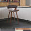 Chaise de bar 27 po en similicuir et fer à dossier bas 27 po