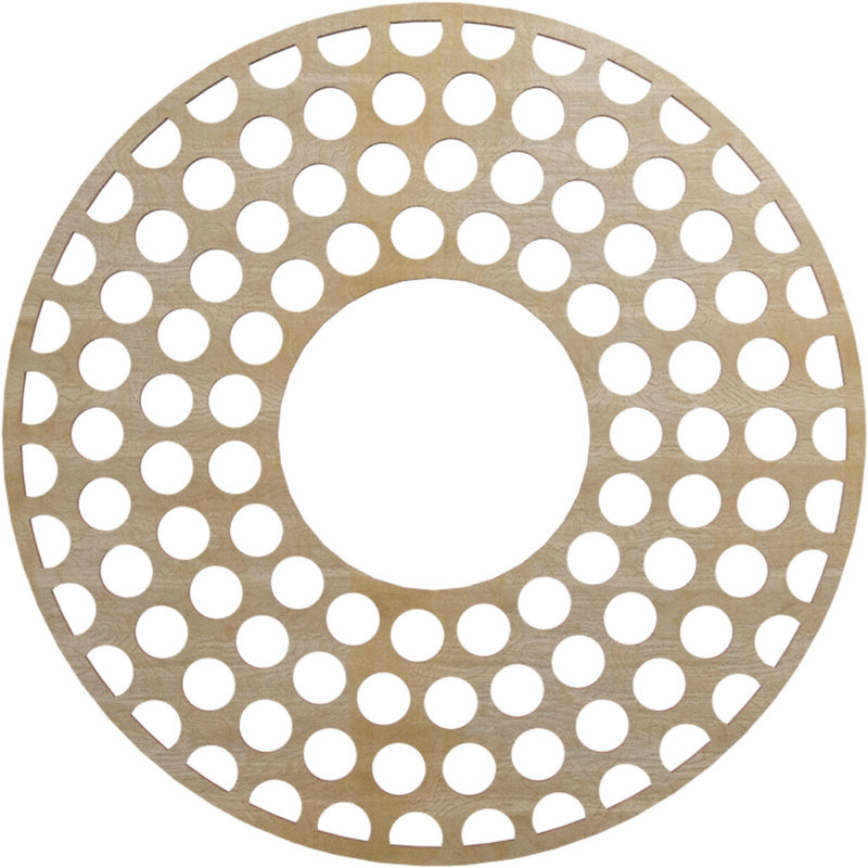 Médaillon de plafond en bois Fink, H 22 po x l 22 po x P 0,38 po, Hickory