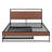Metal Platform Bed Frame With Trundle,USB Ports And Slat Support,No Box Spring Needed-325132789