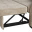 Canapé-lit en forme de L en kaki. Avec roulettes, prises de courant. Gain de place pour le salon. Douilles confortables en mousse et de fabrication, ports. Pieds robustes au design élégant