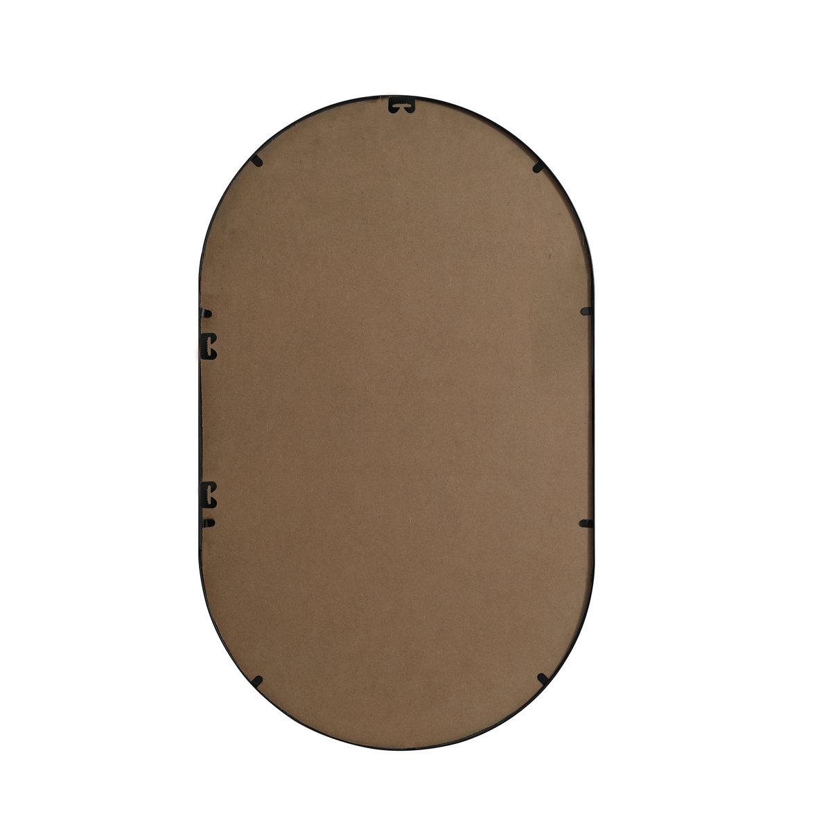 Sabine Metal Pill Wall Mirror, Black, 40" x 24"
