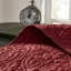 Couvre-lit réversible de couleur rouge pour très grand lit - Conception confortable en coton prélavé avec 2 taies décoratives pour une chambre à coucher