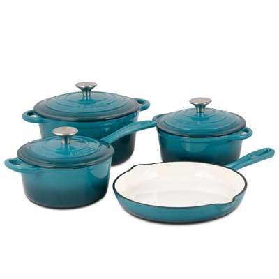 7 - Piece Non-Stick Cast Iron Cookware Set