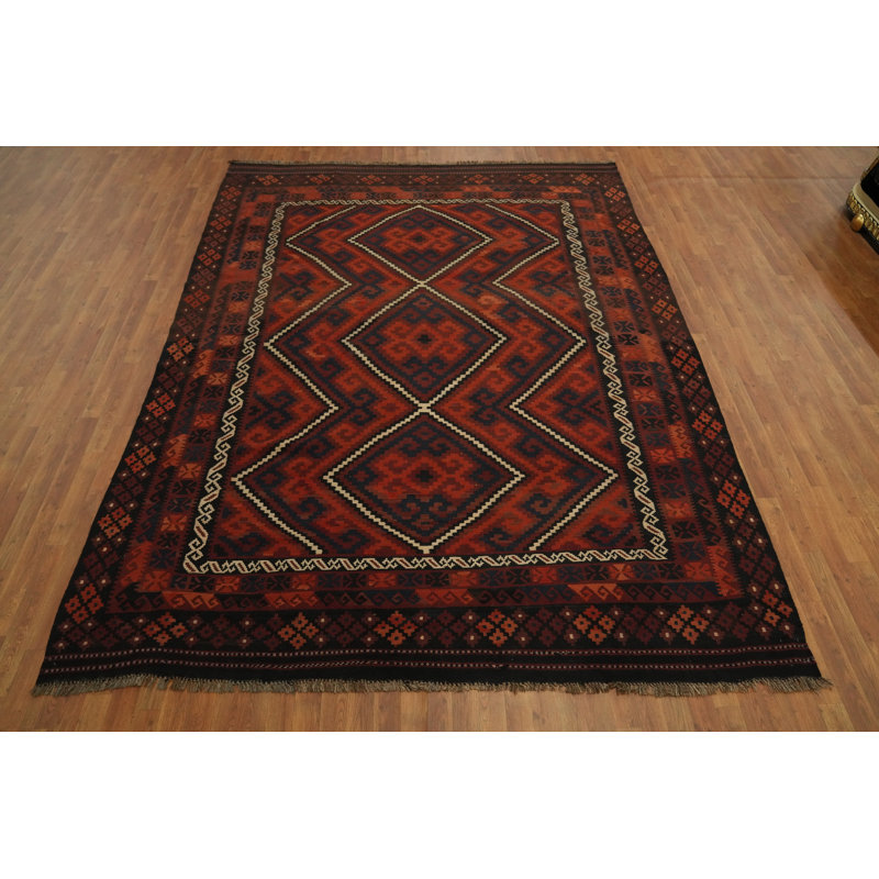 Tapis géométrique kilim 9 x 11
