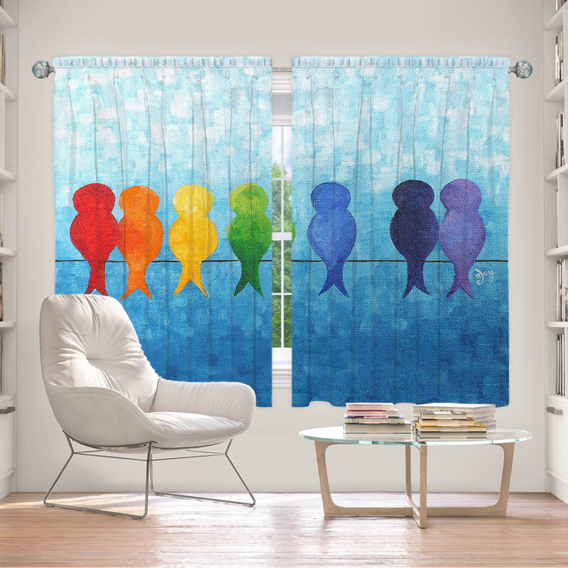 Paire de rideaux obscurcissant en polyester Bhawna, L 56 po x L 78 po