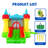GOOSH 8' Wx 12' D Inflatable Bounce House with Slide and Air Blower-102359184