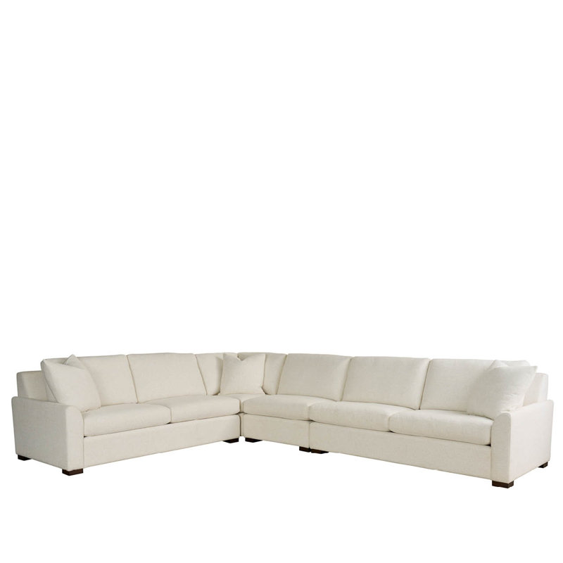 Sectional, Cream Polyester Blend