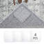 Tapis en coton gris / rouge