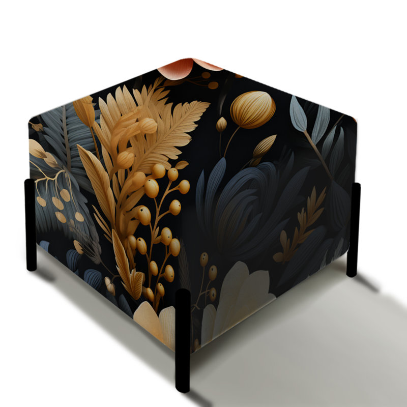 Woodland Floral Cottage Dream - Repose-pieds carré floral