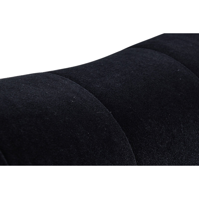 58'' Chaise , Velvet Upholstery, Right Arm Design, Solid Wood Legs, Enhances Room Style Sleeper Chaise, Button , Supports Up To 250 Lbs