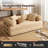 Boneless 80.5'' Mordern Convertible Sleeper Sofa Corduroy Loveseat Sofa Bed, Foldable Floor Couch-1416271309