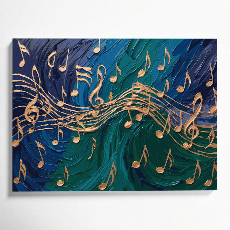 Art musical sur toile, H 12 po x l 18 po