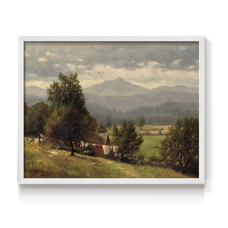 Paysages rétro-CCII - reproduction encadrée, H 16 po x l 20 po, Blanc