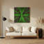 Art mural op 19 en métal vert-1889482023