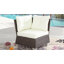 Chaise de patio avec coussins Roselotte
